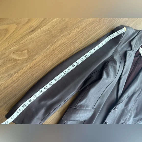 Vintage Diamond Leather Oversized Blazer – Burgundy Oxblood – 90s Slouchy Fit